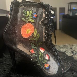 Open toe women boots